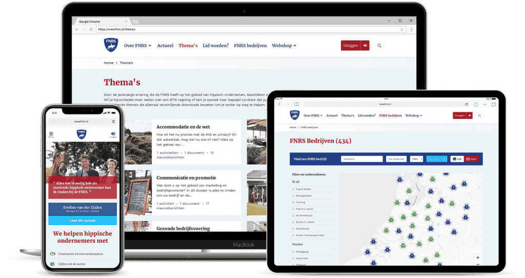 Het content- en communityplatform van de FNRS werkt uitstekend op alle typen apparaten. 